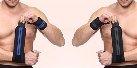 Combo Of Weight Lifting Wrist Straps Supports With Thumb Loop Strap For ...