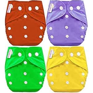 Buy REUSABLE BABY DIAPER SET OF 4 without insert Online at Low Prices ...