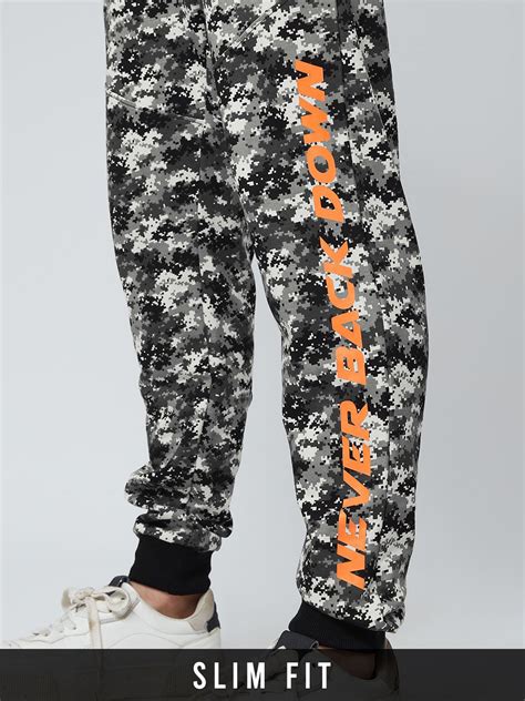 Buy Solids: Grey Camo Joggers Online