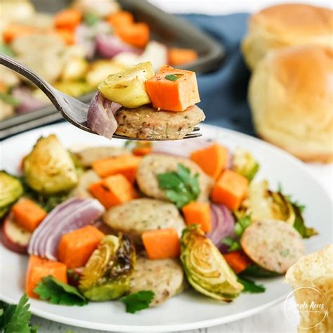 Easy Apple Chicken Sausage Sheet Pan Meal - Simple Acres Blog