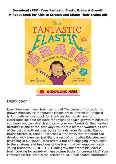 Download (PDF) Your Fantastic Elastic Brain: A Growth Mindset Book for ...
