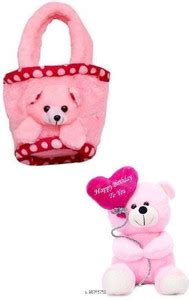 KPN Soft Lovable Hugable For Basket Bag And Teddy With Balloon Toys For ...