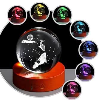 Buy DRIXTY 3D Galaxy Crystal Ball Night Light Creative Engraved ...