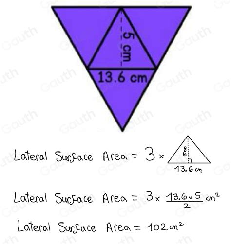 Solved: Donavan is painting an equilateral triangular pyramid. He wants ...