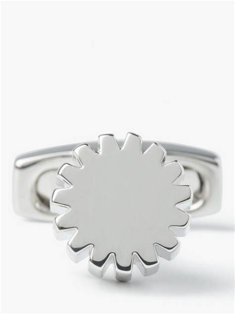 Simon Carter Cog Cufflinks, Grey Silver