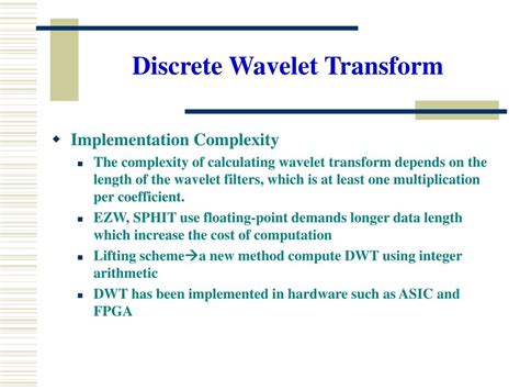 Image result for Discrete Wavelet Transform Implementation