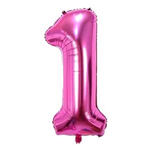 16" Inch Number Foil Balloon 16 inch Birthday Foil 1 Number Helium ...
