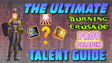 Prot Paladin Talent Guide - TBC Classic - YouTube