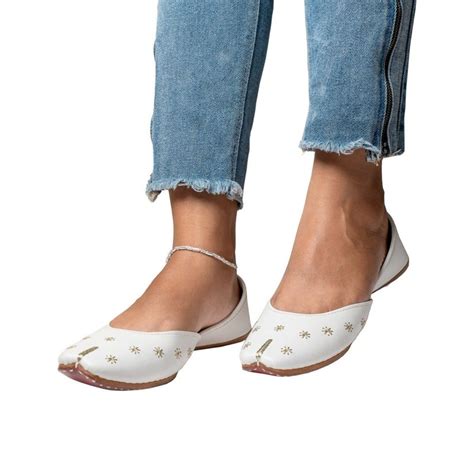 Buy Korakari Womens Leather Juti-White Online