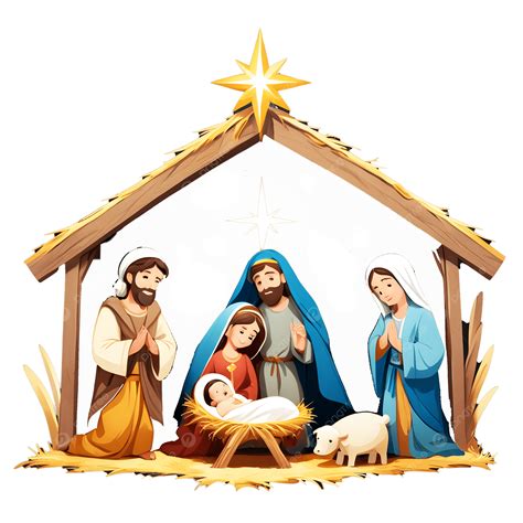 Jesus Christmas Nativity Scene, Chirstmas, Jesus, Merry Chistmas PNG ...