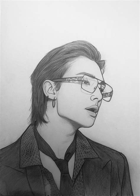 Buy Stray Kids Hyunjin Drawing Online in India - Etsy