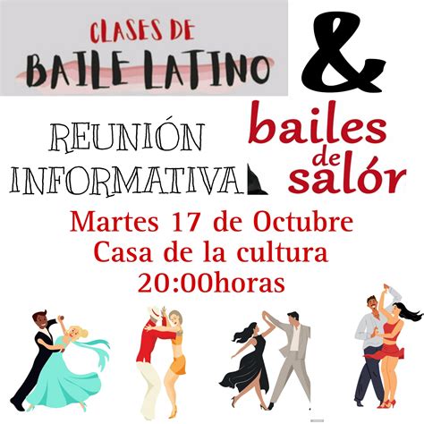 Publicación de reunión baile de salón y bailes latino.