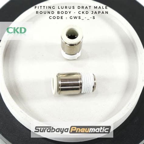 Jual CKD - Fitting Lurus Drat Male - GWS4-6-S (OD4mm, Drat 1/8) -Body ...