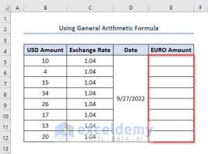 How to Convert USD to Euro in Excel (3 Useful Methods)