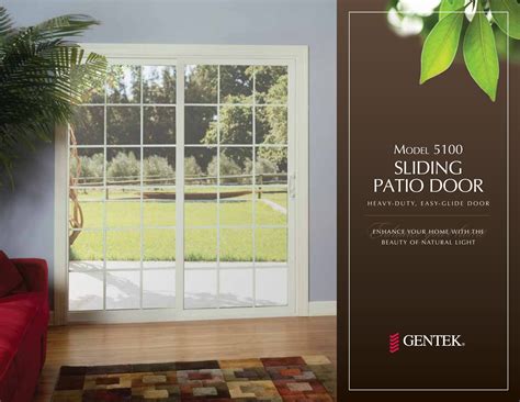 Gentek Building Products, Inc., Catalogs, Model 5100 Sliding Patio Door ...