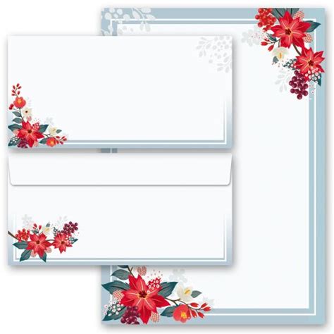 Briefpapier Sets BLUMENGRÜSSE Briefpapier Set, 40 tlg. DIN A4 & DIN L