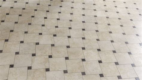 Black and White Square Tile Flooring