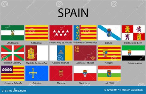 All Flags Provinces of Spain Stock Illustration - Illustration of ...