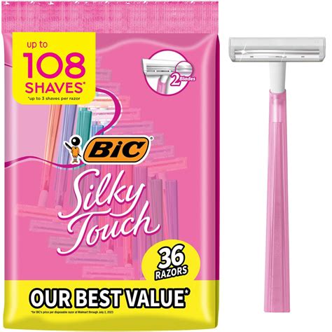 Amazon.com: BIC Silky Touch Women's Disposable Razors, With 2 Blades ...