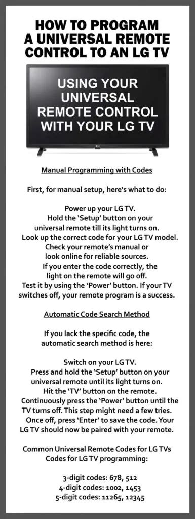 LG Remote Control Codes List 的图像结果