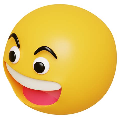3D smile emoji.Happy, funny cute character.3D render illustration ...