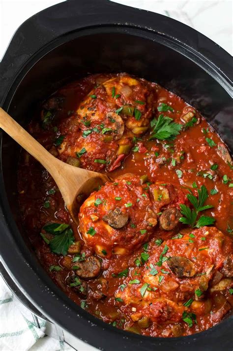 Slow Cooker Chicken Cacciatore | Easy, Healthy Recipe