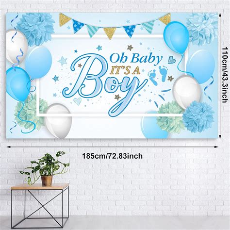 Buy 91PCS Baby Shower Decorations for Boy Blue Elephant Baby Shower ...