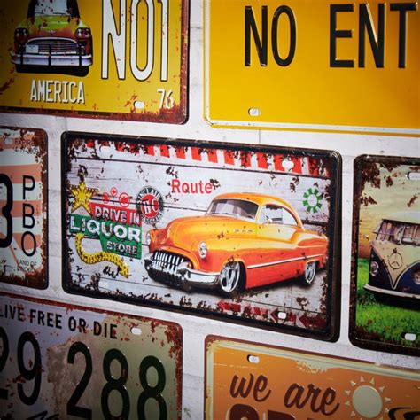 Number Plates wall sign - Drive In Liquor Store — eazy wagon