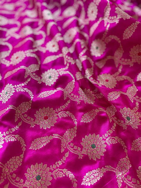 Rani Katan Upada Meenakari Fabric – Umay Benaras