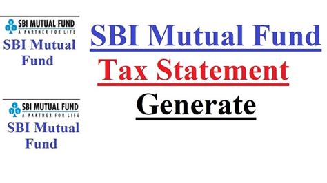 How to download SBI mutual fund tax statement?