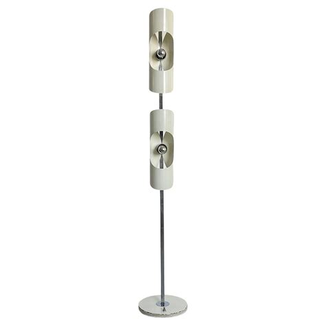 Vintage Space Age Floor Lamp in Steel and Chrome , 1970's Italian Floor ...