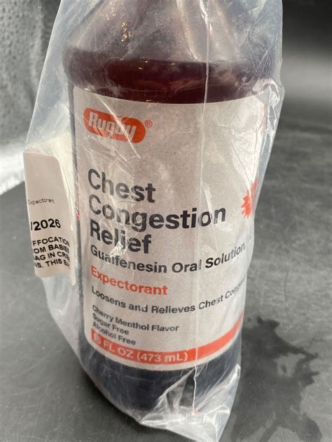Rugby Chest Congestion Relief Guaifenesin Oral Solution 16 Fl Oz