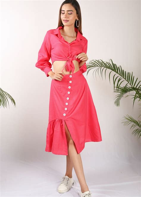 Get Hot Pink Co-ord Set at ₹ 2318 | LBB Shop