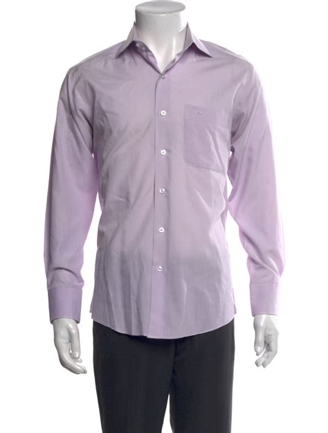 Giorgio Armani Long Sleeve Dress Shirt - Purple Dress Shirts, Clothing ...