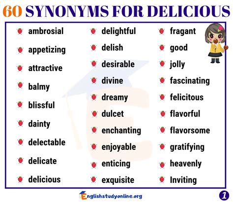 Another Word for Delicious: 60 Useful Synonyms for Delicious with ...