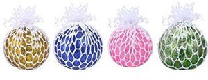 PTCMart 4PCS Mesh Squishy Stress Relief Squeeze Grape Balls Multicolor ...