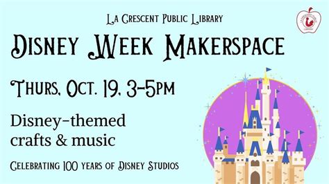 Disney Makerspace, La Crescent Public Library, 19 October 2023 ...