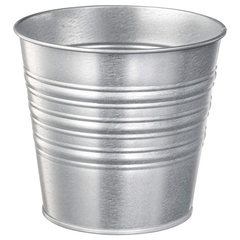 Ikea SOCKER Plant Pot, in/Outdoor, galvanised, 12 cm (4 ¾") : Amazon.in ...