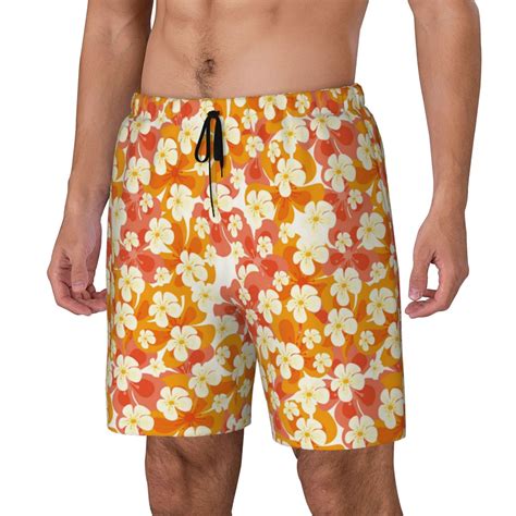 Yiaed Orchids Flowers Print Mens Swim Trunks Bathing Suit Compression ...