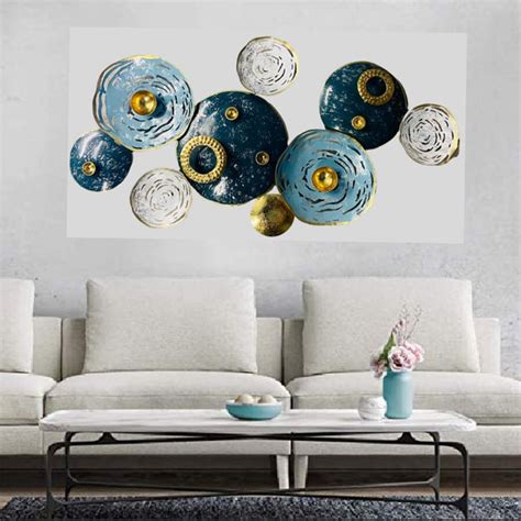 BLUE AND WHITE INDREDIBLY DESIGNED METAL WALL DECOR – SUREKH DECOR