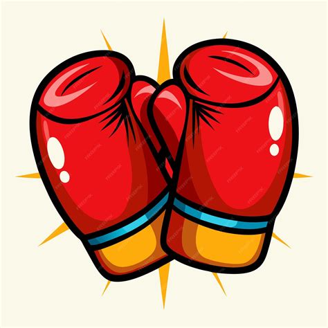 Premium Vector | Boxing gloves clipart cartoon style vector illustration