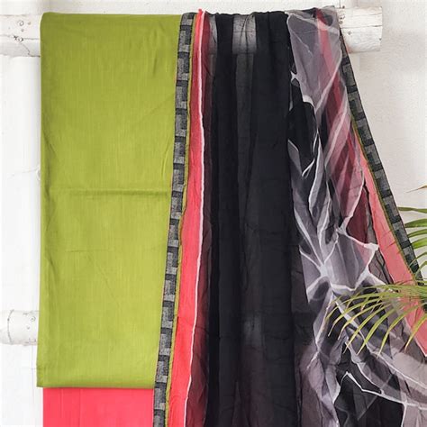 ASIFA-Pure Cotton Green With Peach Set – Sanskruti