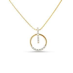 Mia by Tanishq 14KT Yellow Gold and Diamond Pendant for Women : Amazon ...