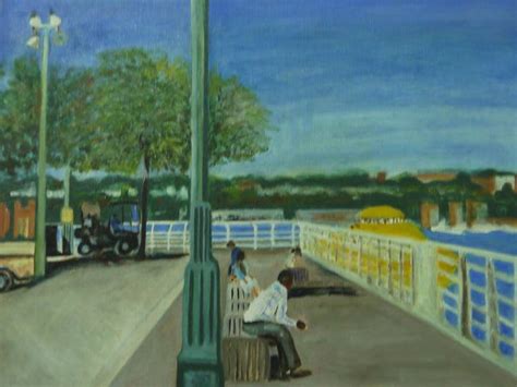 by the Hudson River Painting by Xinxin Xu | Saatchi Art