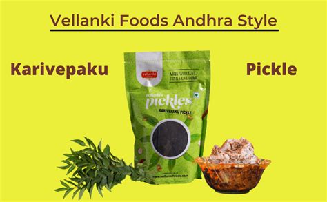 Vellanki Foods Andhra Style karivepaku (Curry Leaves) Pickle (500gms ...