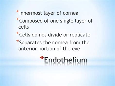 Layers of the cornea | PPTX