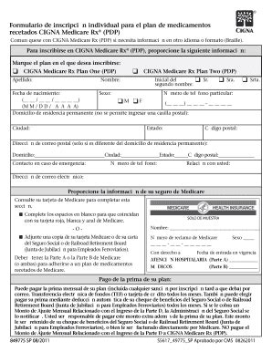 Fillable Online Formulario de inscripcin individual para el plan de Fax ...
