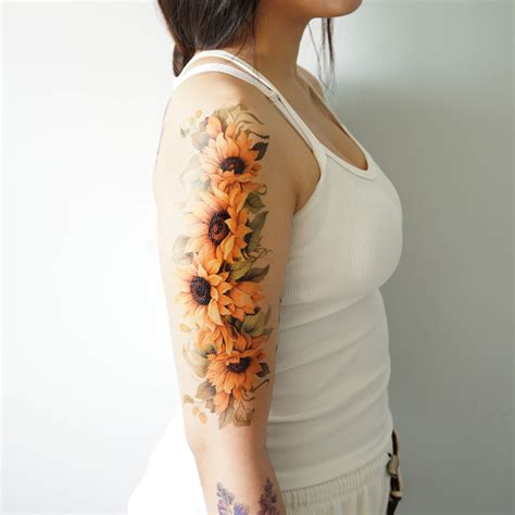 Sunflower Sleeve Tattoo – TattooIcon