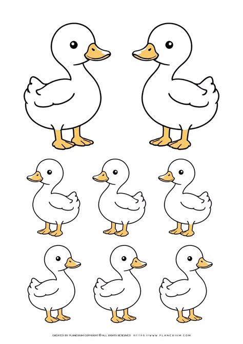 Enjoy Ducky Fun with Free Printable Ducks Family Cut-Outs