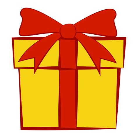clip art of gift box with yellow color 5644121 Vector Art at Vecteezy